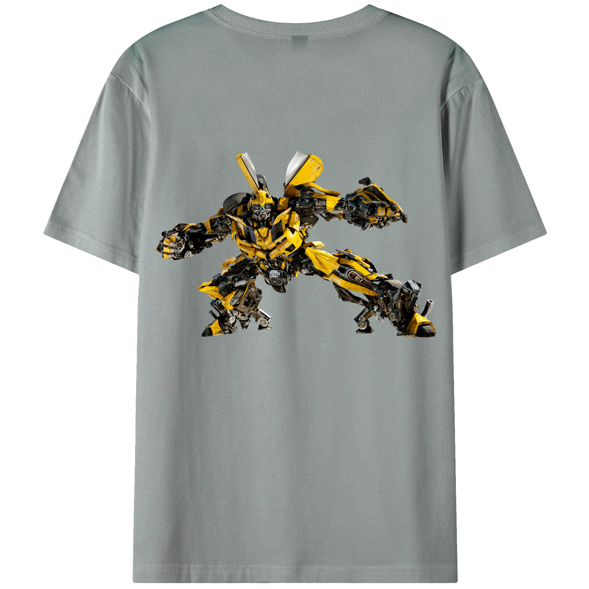 （画像用） Transformers トランスフォーマー 綿100％ メンズ半袖Tシャツ（バックプリント） 通気性